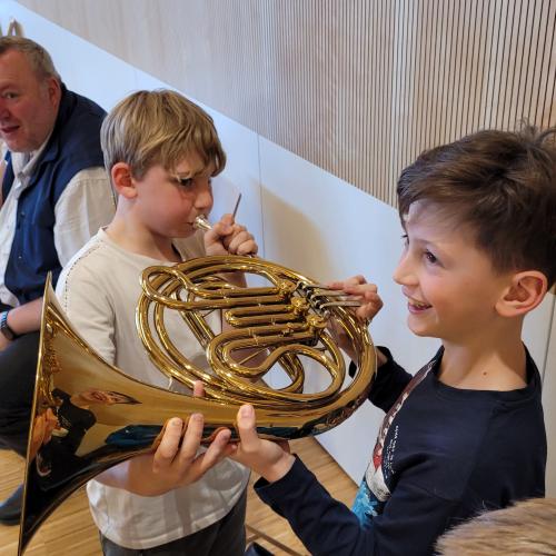 workshop der MK Wattenberg mit den Volksschülern
