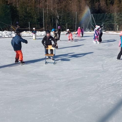 Eislaufen Sportplatz Säge
