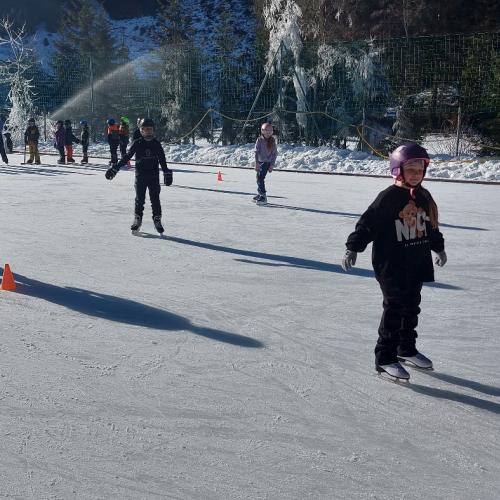 Eislaufen Sportplatz Säge