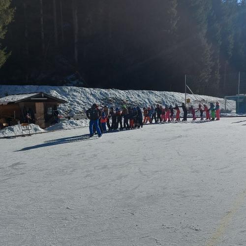 Eislaufen Sportplatz Säge