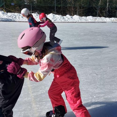 Eislaufen Sportplatz Säge