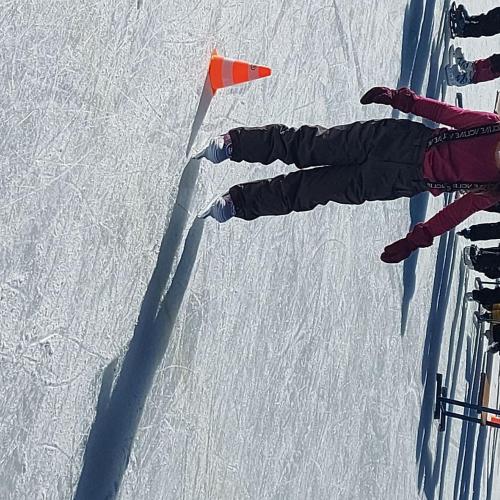 Eislaufen Sportplatz Säge