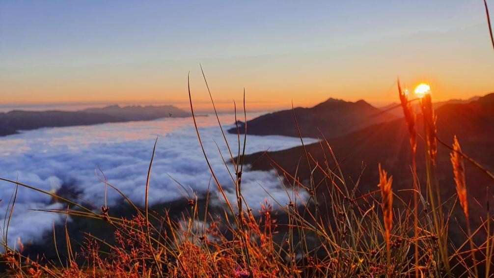 Sonnenaufgang auf der Roten Wand